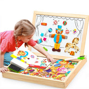 Holz Magnetischen Puzzle Spielzeug Kinder 3D Puzzle Box Abbildung Tiere Circus Schreiben Zeichnung Bord Lernen Bildung Spielzeug Für Kinder
