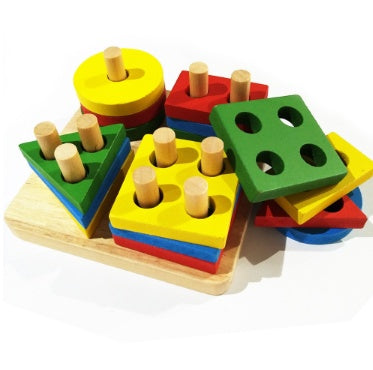 Baby Spiel Spielzeug Holz Puzzle Pädagogisches Spielzeug Geometrische formen Spiel Spielzeug Stick Baby Kid Kinder Intelligenz Puzzle für Kid
