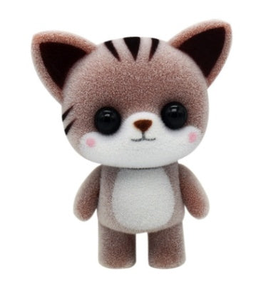 "Super süße Flocking-Puppen Spielzeug Kawaii Mini-Katzen Auto-Dekoration Aktionen Spielzeug für Mädchen, exquisite Puppen für DIY Puppenhaus"