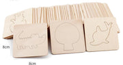 Kinder aquarell stift graffiti werkzeug set frühen kindheit pädagogisches spielzeug holz malerei graffiti zeichnung bord