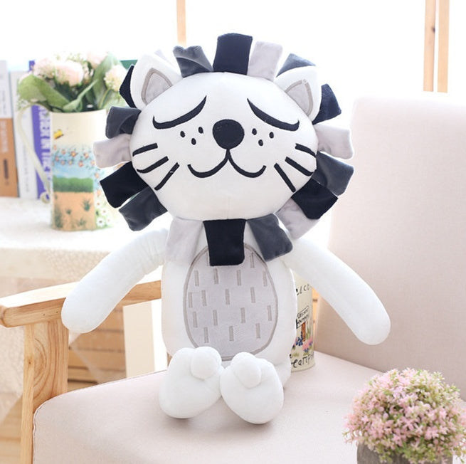 Kawaii Katze Löwe Plüsch tier weiches Stofftier Puppen spielzeug für Kinder Baby Zimmer Dekoratives Kissen Kissen Geschenk