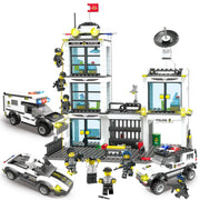 Military aircraft carrier polizei bausteine kinder montiert DIY spielzeug