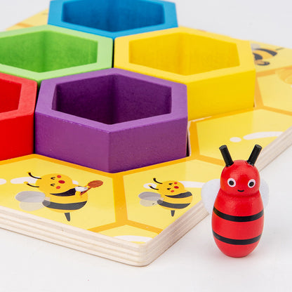 Montessori frühen bildung aid clip bee kinder spielzeug