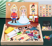 Magnetische Aufkleber-Puzzles Bildungs-Spielzeug für Kinder