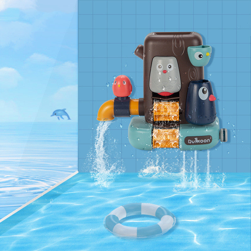 Baby Bad Spielzeug Kinder spielen mit Wasserbad Becken Wasser kreislauf