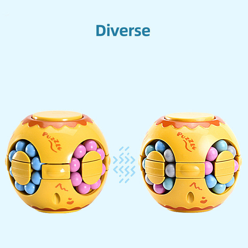 Intelligenz Fingertip Checkered Pädagogisches Spielzeug Bean Rotierenden Spielzeug Entlasten Stress Kinder Pädagogisches Spielzeug Finger Magie Bean Burger Spielzeug Puzzle Top spinning Magie Bean