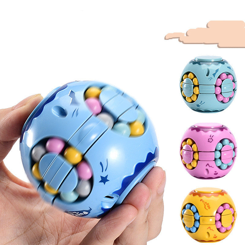 Intelligenz Fingertip Checkered Pädagogisches Spielzeug Bean Rotierenden Spielzeug Entlasten Stress Kinder Pädagogisches Spielzeug Finger Magie Bean Burger Spielzeug Puzzle Top spinning Magie Bean