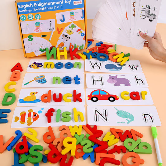 Kinder Zauber Worte und Englisch Buchstaben Zu Beschreiben Pädagogisches Spielzeug