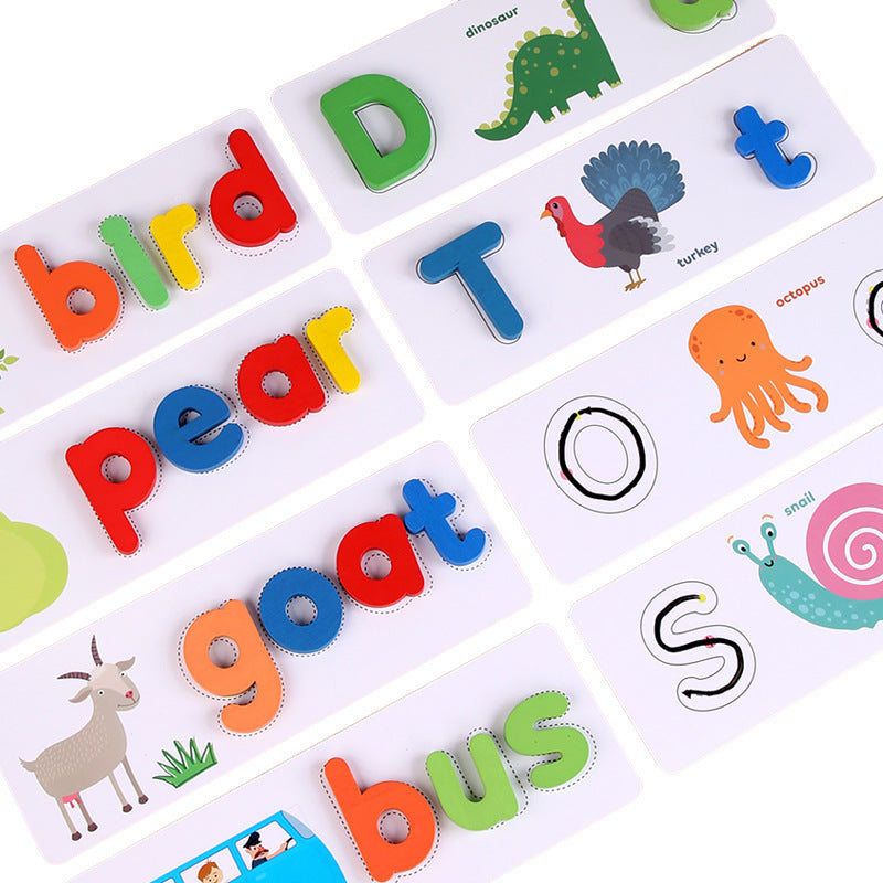 Kinder Zauber Worte und Englisch Buchstaben Zu Beschreiben Pädagogisches Spielzeug
