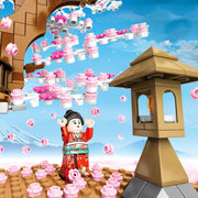 Sakura Straße Ansicht Modell Puzzle Montiert Gebäude Block Spielzeug