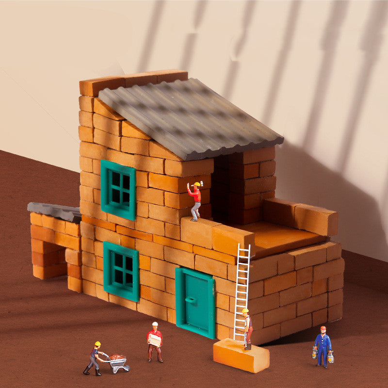 Handgemachte Modell kinder Spielzeug Gebäude Häuser Spielen Haus Spielzeug