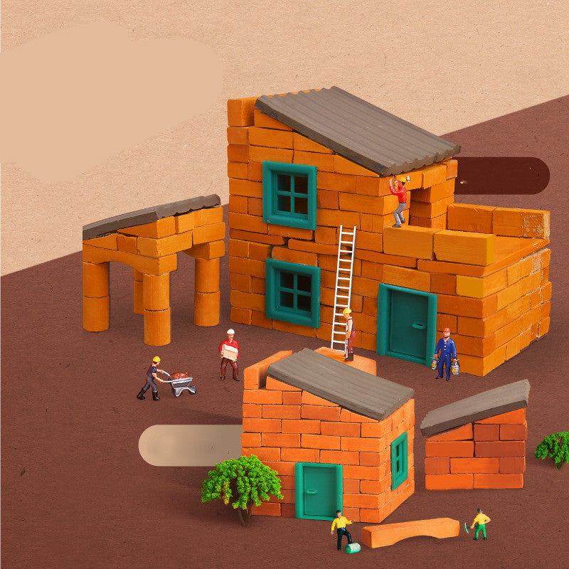 Handgemachte Modell kinder Spielzeug Gebäude Häuser Spielen Haus Spielzeug