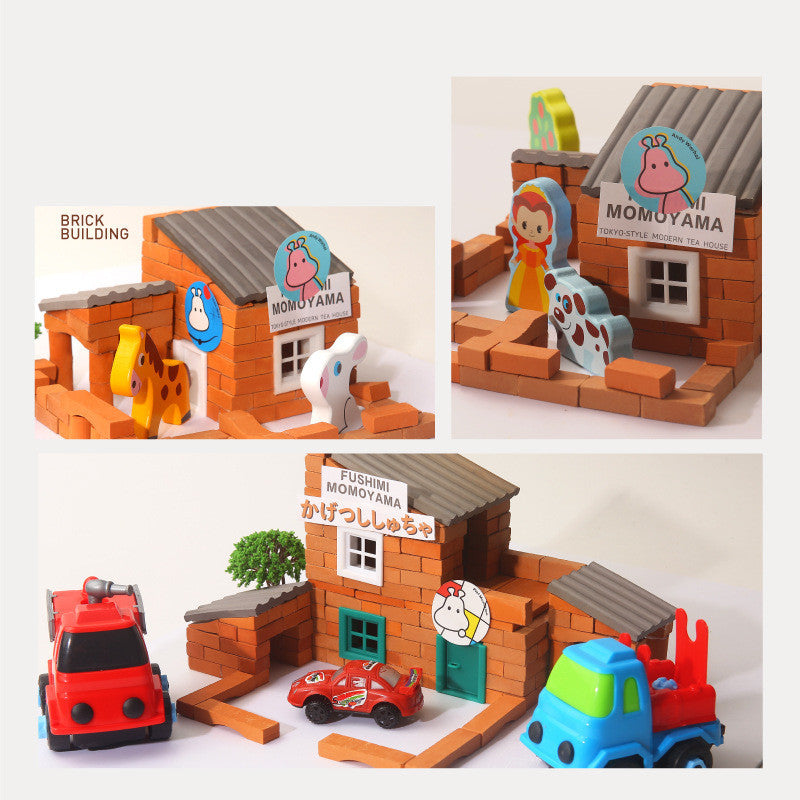 Handgemachte Modell kinder Spielzeug Gebäude Häuser Spielen Haus Spielzeug