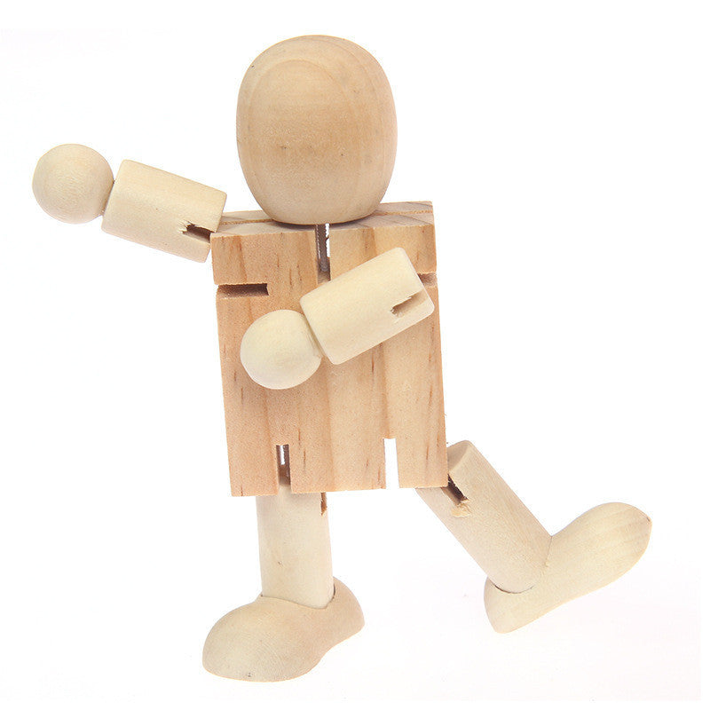 Diy Holz Roboter Puppe Joint Puppen kinder Pädagogisches Spielzeug