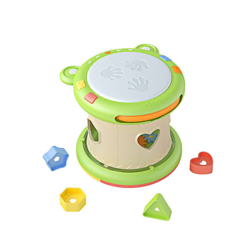 Baby Hand Schlagen Runde Trommel Baby Pädagogisches Spielzeug 3 In 1 Dynamische Vocal Instrument
