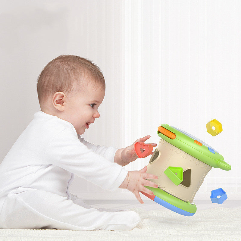 Baby Hand Schlagen Runde Trommel Baby Pädagogisches Spielzeug 3 In 1 Dynamische Vocal Instrument