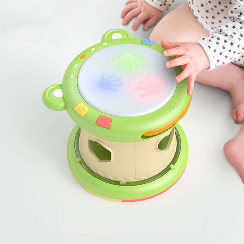 Baby Hand Schlagen Runde Trommel Baby Pädagogisches Spielzeug 3 In 1 Dynamische Vocal Instrument