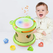 Baby Hand Schlagen Runde Trommel Baby Pädagogisches Spielzeug 3 In 1 Dynamische Vocal Instrument