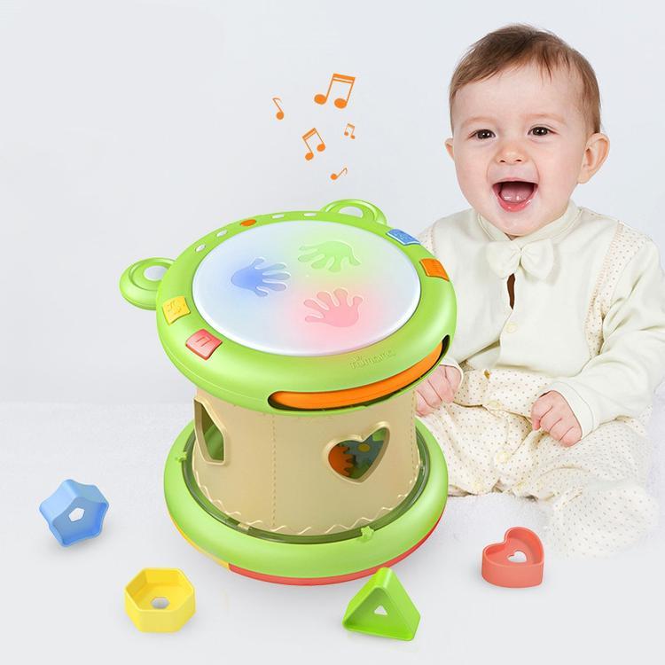 Baby Hand Schlagen Runde Trommel Baby Pädagogisches Spielzeug 3 In 1 Dynamische Vocal Instrument