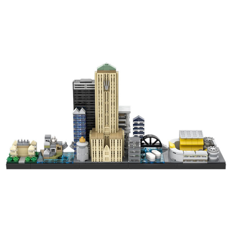 Schwamm Welt Skyline Kompatibel mit Lego Montiert Bausteine Pädagogisches Spielzeug