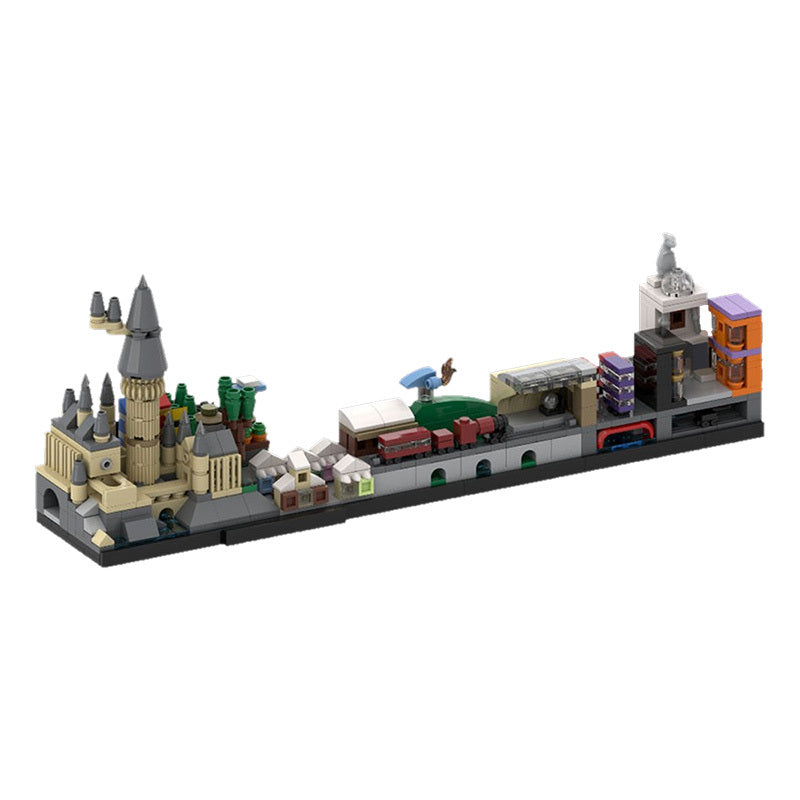 Schwamm Welt Skyline Kompatibel mit Lego Montiert Bausteine Pädagogisches Spielzeug