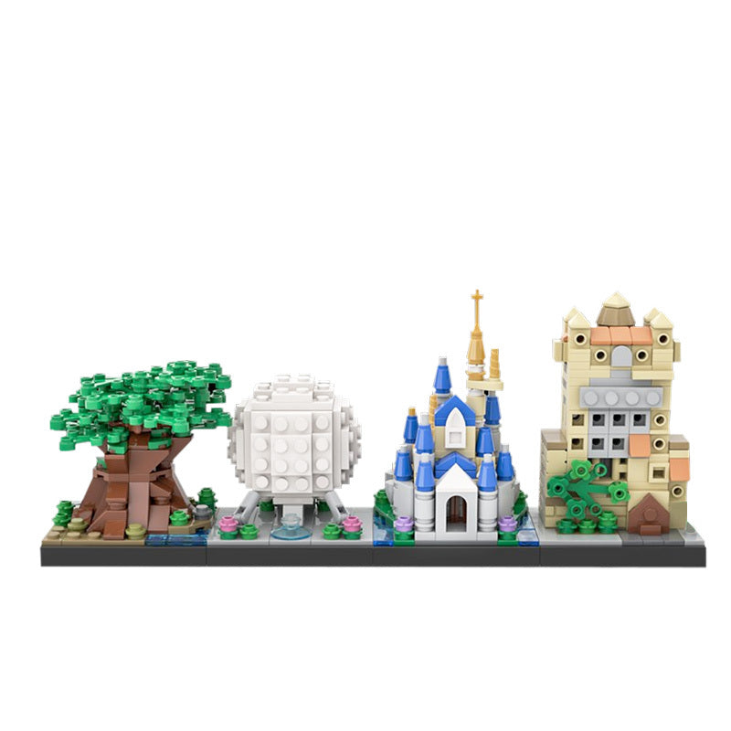 Schwamm Welt Skyline Kompatibel mit Lego Montiert Bausteine Pädagogisches Spielzeug