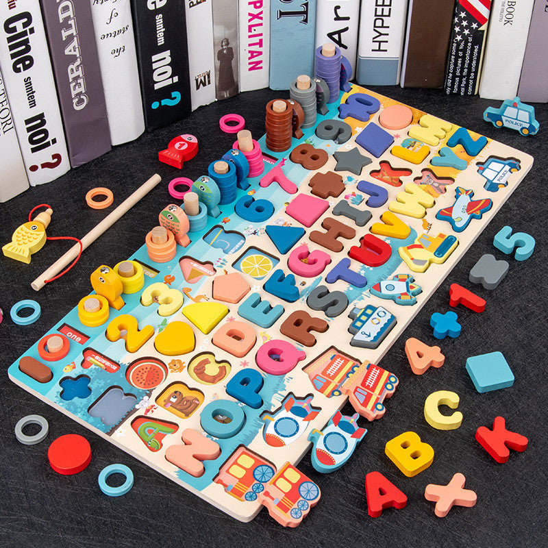 mytooy Montessori Holzspielzeug mit Zahlen und Buchstaben