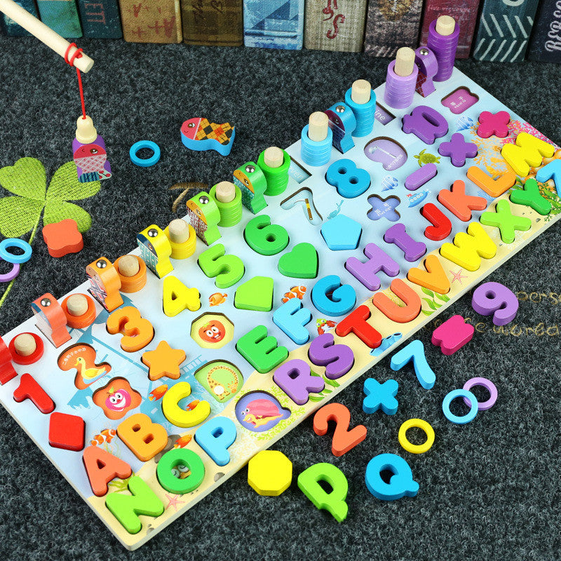 mytooy Montessori Holzspielzeug mit Zahlen und Buchstaben