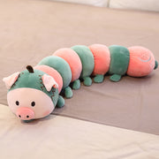 Caterpillar-Plüschs pielzeug niedlich lang gestreifte Baby-Kinder kissen zum Komfort des Babys zum Schlafen Schlaf puppen Großhandel