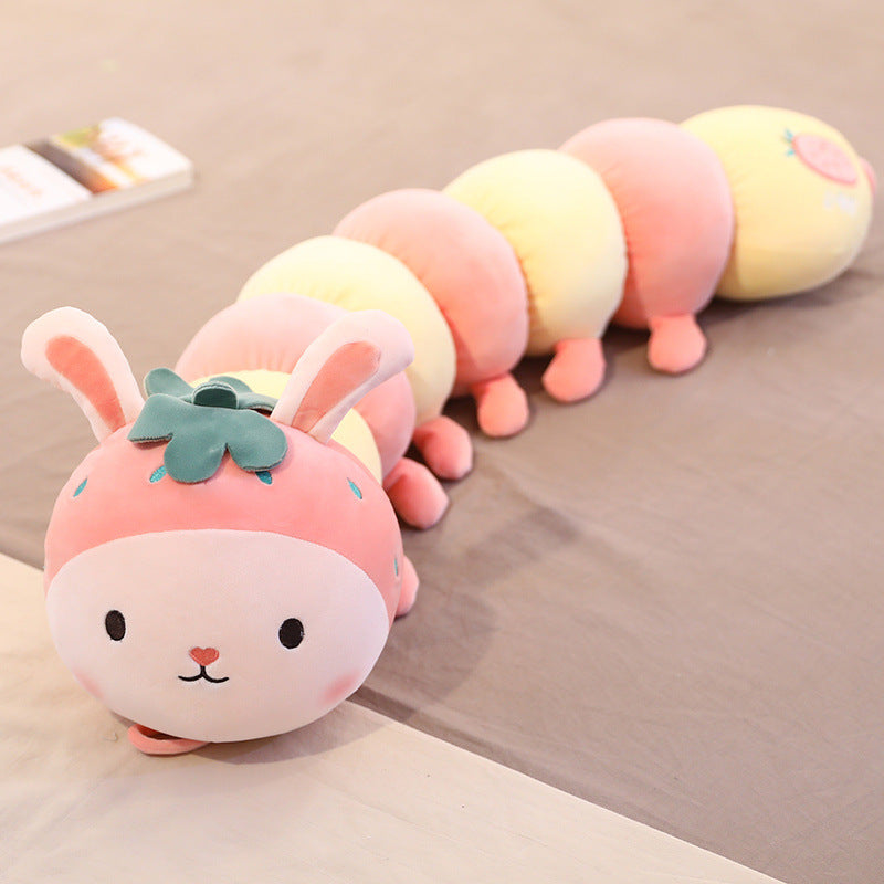 Caterpillar-Plüschs pielzeug niedlich lang gestreifte Baby-Kinder kissen zum Komfort des Babys zum Schlafen Schlaf puppen Großhandel