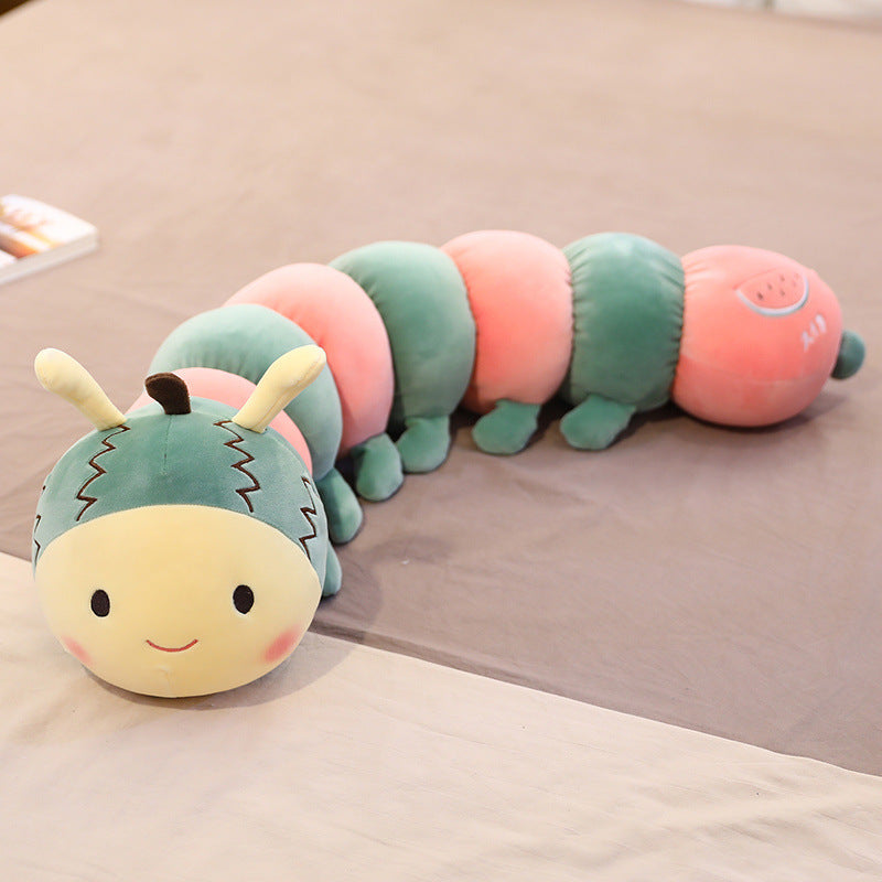 Caterpillar-Plüschs pielzeug niedlich lang gestreifte Baby-Kinder kissen zum Komfort des Babys zum Schlafen Schlaf puppen Großhandel