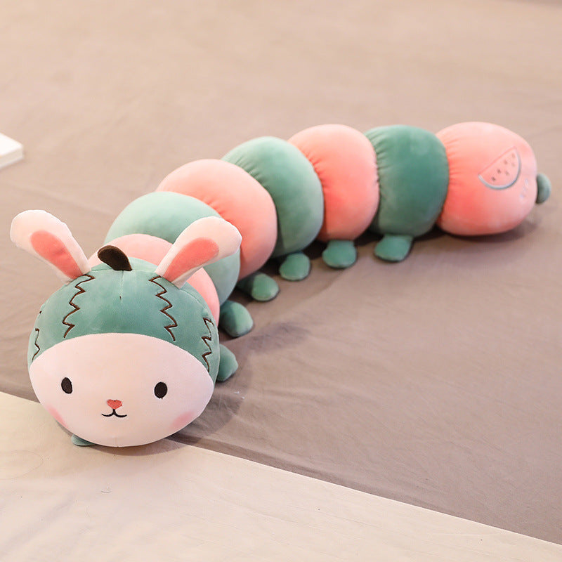 Caterpillar-Plüschs pielzeug niedlich lang gestreifte Baby-Kinder kissen zum Komfort des Babys zum Schlafen Schlaf puppen Großhandel