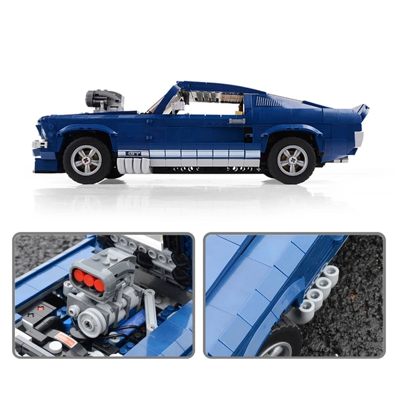Ford Mustang GT Racing Montiert Baustein Spielzeug von Technologie Maschinen Gruppe