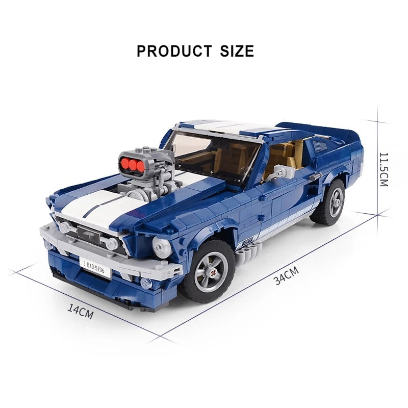 Ford Mustang GT Racing Montiert Baustein Spielzeug von Technologie Maschinen Gruppe