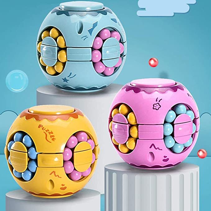 Intelligenz Fingertip Checkered Pädagogisches Spielzeug Bean Rotierenden Spielzeug Entlasten Stress Kinder Pädagogisches Spielzeug Finger Magie Bean Burger Spielzeug Puzzle Top spinning Magie Bean