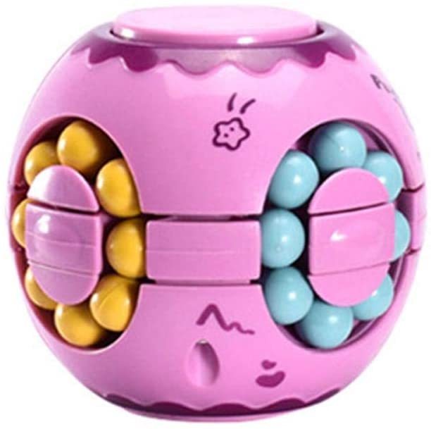 Intelligenz Fingertip Checkered Pädagogisches Spielzeug Bean Rotierenden Spielzeug Entlasten Stress Kinder Pädagogisches Spielzeug Finger Magie Bean Burger Spielzeug Puzzle Top spinning Magie Bean