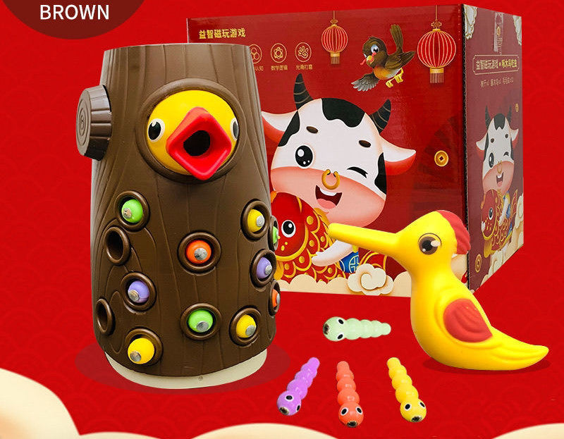 Familie Spielzeug Klicken Sie Hier Für Mehr OptionsWoodpecker Magnetische Fangen Die Wurm Tier Fütterung Spiel Kleine Vögel Kinder Erziehen Angeln Spielzeug kit Kinder Geschenk Set