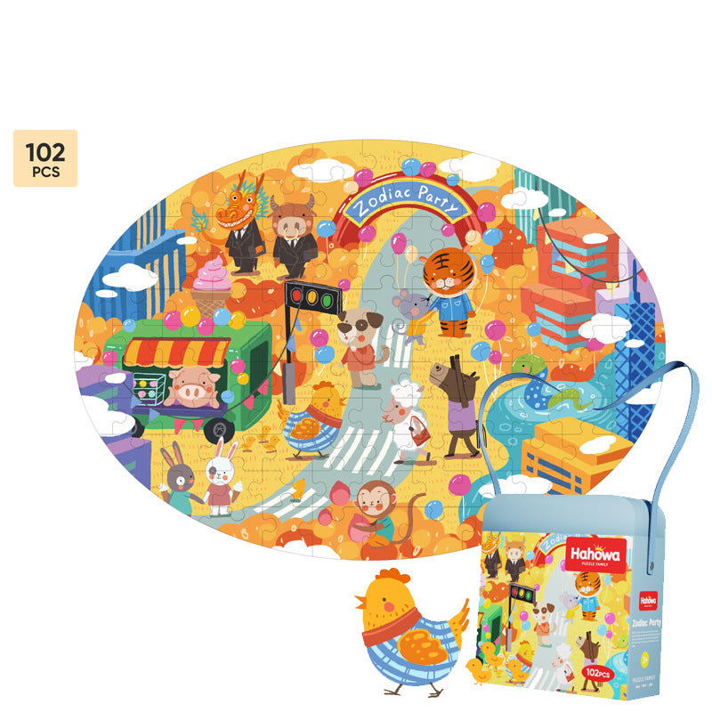 Jigsaw Puzzle Children's Educational Toys Fighting Blocks Dinosaur Birthday Gift
