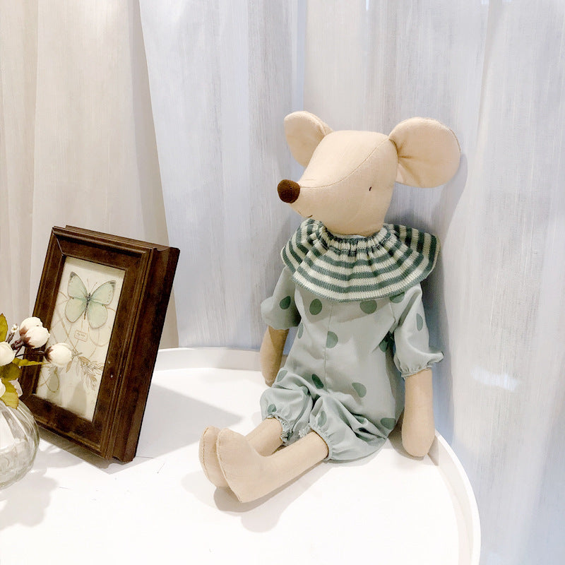 Kleine frische Baumwoll leinen kleine Maus beschwichtigen Puppen Plüschs pielzeug für Kinder