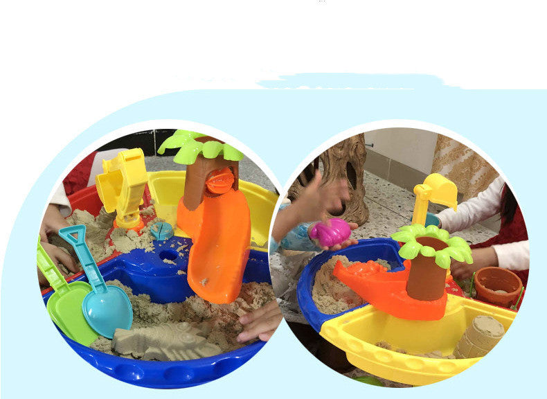 Wasser Tisch Set Sommer Sand Und Wasser Tisch Box Baby Kinder Kinder Im Freien Strand Wasserrad Spielzeug Familie Spielen Set