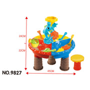 Wasser Tisch Set Sommer Sand Und Wasser Tisch Box Baby Kinder Kinder Im Freien Strand Wasserrad Spielzeug Familie Spielen Set