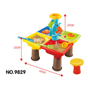 Wasser Tisch Set Sommer Sand Und Wasser Tisch Box Baby Kinder Kinder Im Freien Strand Wasserrad Spielzeug Familie Spielen Set