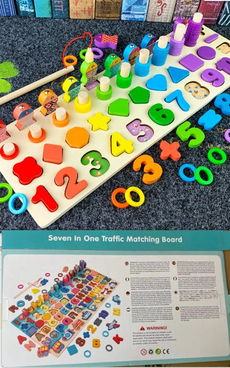 mytooy Montessori Holzspielzeug mit Zahlen und Buchstaben