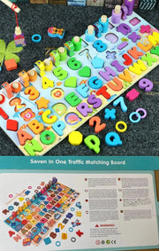 mytooy Montessori Holzspielzeug mit Zahlen und Buchstaben