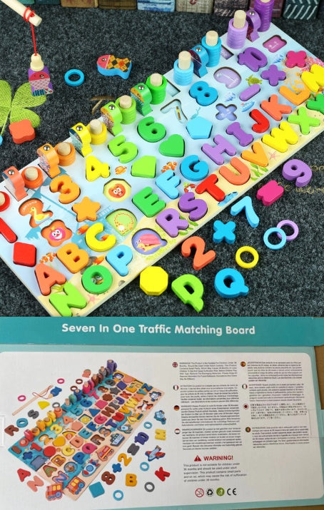 mytooy Montessori Holzspielzeug mit Zahlen und Buchstaben