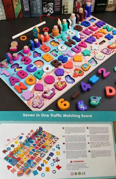 mytooy Montessori Holzspielzeug mit Zahlen und Buchstaben