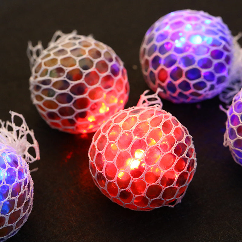Flash Mesh Squishy Ball Multi Farbe Vent Trauben Ball Quetschen Spielzeug