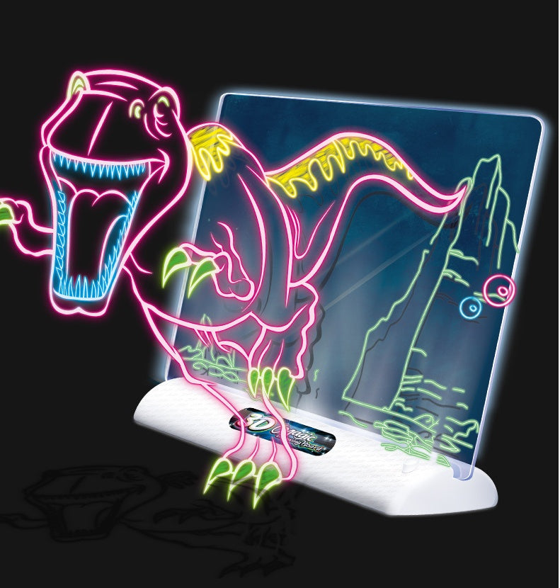 Magie 3D Zeichnung Bord LED Licht Effekte Puzzle Zeichnung Pad Kinder Malerei Pädagogisches Spielzeug Kinder Wachsen Spielkameraden Kreative Geschenk