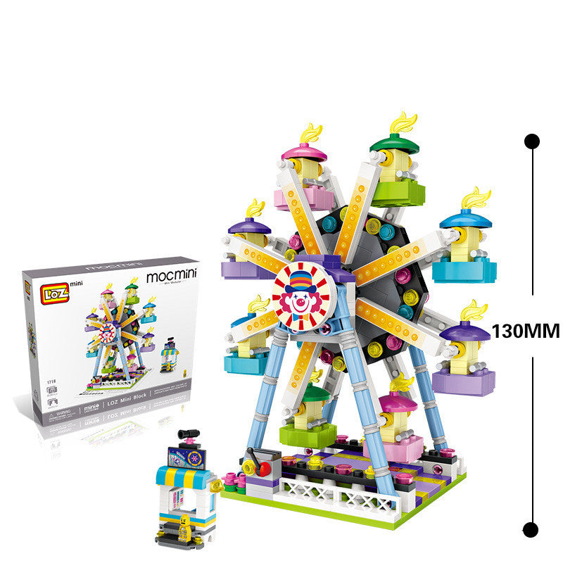 LOZ Bausteine Mini Kleine Partikel Bausteine Kinder Pädagogisches Spielzeug Diy Spielplatz Riesenrad Einsetzen Bausteine