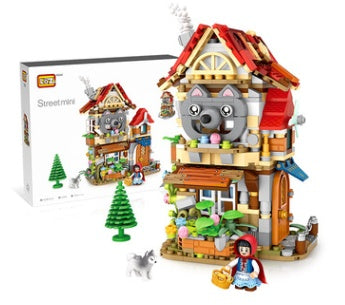 Weihnachtshaus Bauklötze Kinderspielzeug Puzzle Zusammenbau Kreative Dekorationen